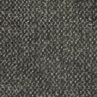 Dark gray woven fabric sample with speckled texture, featuring lighter gray and off-white flecks; label reads “pacini & cappellini > fabric (c) > c54”.