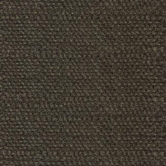 Dark brown woven fabric sample with a square grid pattern and matte finish, displaying subtle heathered tonal variations and textured surface.