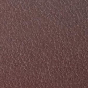 Leather texture sample, vinaccia 9021, displays a deep brown color with a dense, pebbled grain and matte finish.