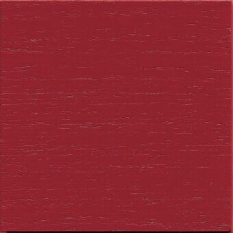 Red lacquered wood panel with horizontal grain, matte finish, and subtle dark gray lines creating a textured, distressed appearance.