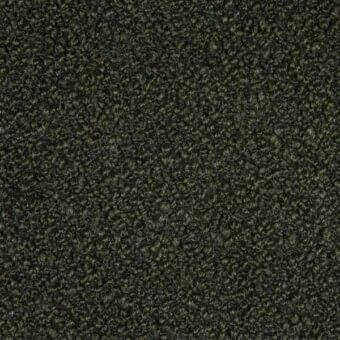 Bouclage fabric sample, olive-green, dense looped weave with heathered texture and subtle tonal variations; Porada fabric (b) 98.
