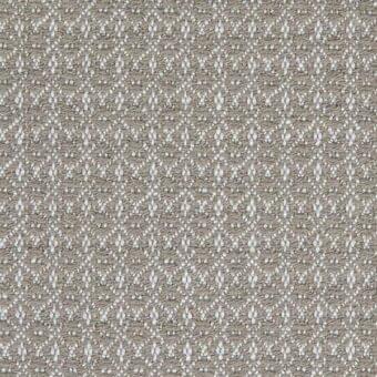 Woven fabric texture, muted taupe and silver-grey, dense geometric pattern with raised surface and matte finish, studio sample.