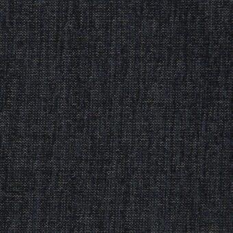 Charcoal gray fabric sample with golden flecks, dense nubby weave, vertical ribbing, and subtle diagonal texture, likely wool or blend.