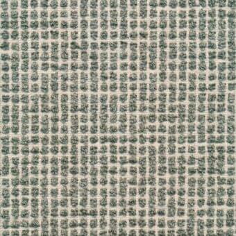 Sage green woven textile with grid pattern, off-white lines, and nubby texture; Porada Tammy B 103 fabric sample.
