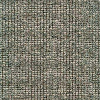 Sage green woven fabric with grid texture, featuring beige threads and a nubby, durable construction of varied yarn thickness.