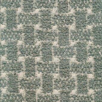 Woven fabric texture, sage green and off-white grid pattern, dense nubby weave, Porada Tammy P 062 upholstery material.