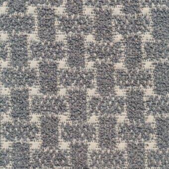 Woven fabric texture, muted gray and off-white geometric squares, dense matte weave, Porada Tammy P 066 collection textile sample.