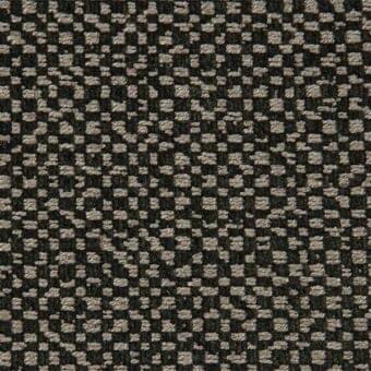Ikat L1575 woven fabric, charcoal gray and beige speckled texture, tight square pattern with matte finish for upholstery.