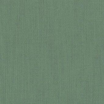 Linen fabric sample, grayish-green tone, tight linear weave with matte finish; Porada textile labeled “lint 150” with natural texture.