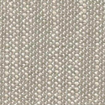 Woven fabric sample, gray and beige tones, dense circular pattern creates a speckled texture with a matte finish from the Porada Madras collection.