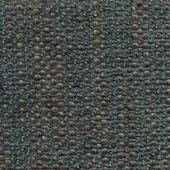 Madras fabric texture, muted teal and brownish-gray, dense woven dot pattern with visible threads and a slightly nubby surface.