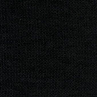 Black woven fabric texture with granular surface, uniform matte finish, presented on dark background for material detail showcase.