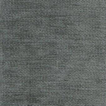 Gray fabric texture with repeating rounded nodules, heathered tonal variations, dense weave, and “moran 113” Porada collection label.