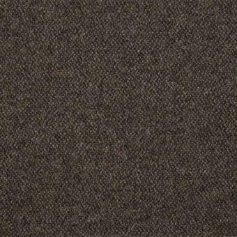 Porada Serge 028 fabric texture, dark brown herringbone weave with gray and olive heathering, matte finish, durable upholstery textile.