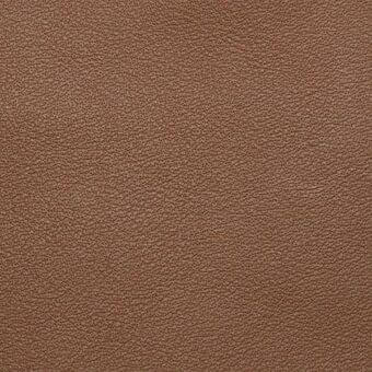 Brown leather texture sample with granular, pebbled surface; matte finish, medium tone, natural grain, Porada "leather (extra)" 1152.
