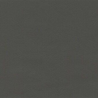 Dark gray leather sample displaying a fine grain pattern and matte finish, suitable for upholstery with a consistent, dense texture.