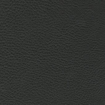Dark gray leather texture sample with fine grain, matte finish, and consistent charcoal color, from the Porada leather (plus) collection.