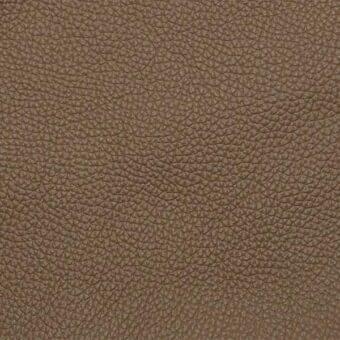 Leather texture sample, medium brown, repeating rounded bumps, dense fine grain, smooth lightly finished surface, consistent color tone.