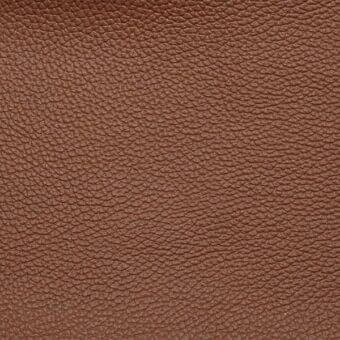 Brown leather texture with a dense pebble grain, matte finish, and warm tonal variations; labeled “porada > leathers > leather (regular) > d15.”