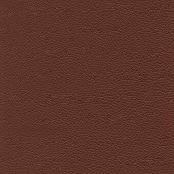 Brown leather texture sample, full-grain with fine pores, warm reddish-brown hue, matte finish, Porada d24 collection.