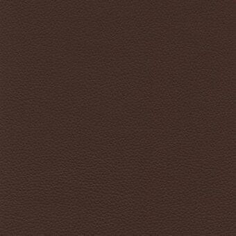 Brown leather texture sample displaying a granular pattern, matte finish, and warm chocolate tone; labeled “porada leather (regular) d61”.