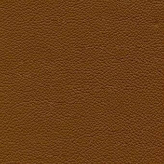 Brown leather texture displaying a regular grain pattern of rounded indentations and lines, with subtle tonal variations and a smooth surface.