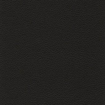 Black leather texture with a consistent, fine pebbled grain and matte finish against a black background.