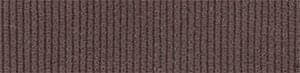 Dark brown ribbed upholstery fabric texture with consistent vertical lines and a brushed nap, Porada zenith 53 sample.