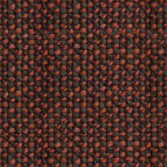 Potocco Arte A1G Verde Mattone fabric, terracotta and olive green woven texture, dense irregular vertical weave.