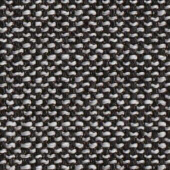 Potocco Arte A1H Pepe fabric, grayscale woven texture with square motifs, featuring dark and light gray yarns and subtle beige flecks.