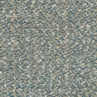 Potocco Calla A8P Celeste fabric texture, woven light blue, gray, and beige yarns with a nubby, irregular pattern and matte finish.