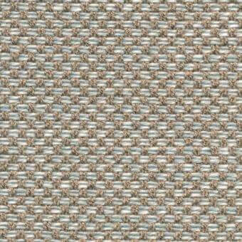 Potocco Cielo A6K Sabbia indoor fabric, beige and blue-gray woven grid texture, thick threads, subtle three-dimensional surface.