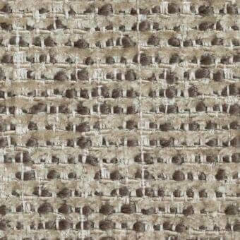 Potocco Cross A2T Salvia fabric sample, heathered salvia green textile with beige and brown, dense nubby weave, horizontal striped pattern.
