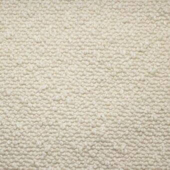 Potocco Dafne B2B Panna fabric, looped pile texture, warm off-white color, nubby surface, durable upholstery material, studio shot.