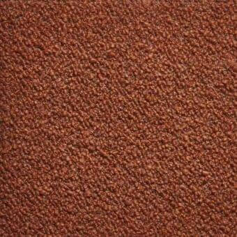 Potocco Dolly Q2D Mattone fabric sample, terracotta textured weave, dense granular matte finish, indoor upholstery textile.