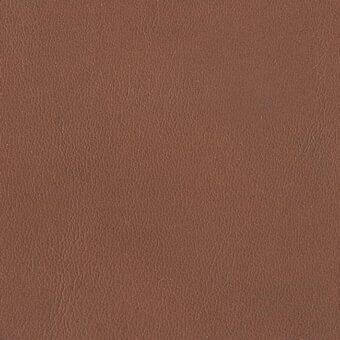 Potocco Nina Leather Nocciola XZ, warm brown granular texture, matte finish, natural grain pattern, full-grain leather sample.