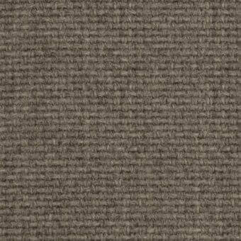 Outdoor fabric sample, muted gray “grigio” tone, displays a dense rectilinear weave with a matte finish and grid-like structure.
