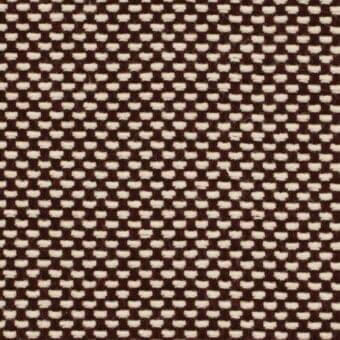 Woven fabric texture, brown and off-white checkerboard pattern, regular square weave, matte finish, outdoor material, Potocco Ribes collection.