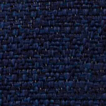 Potocco Soul Blu T1N outdoor fabric, dark blue woven texture, dense irregular nubby weave with tonal variations.