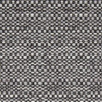 Grayscale outdoor fabric textile displays a dense grid of rounded forms, woven with tonal variation; Potocco Soul Grigio ZV collection.