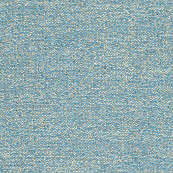 Light blue textured fabric sample with beige highlights, dense irregular weave, granular surface; Potocco “summer azzurro b6r” outdoor covering.