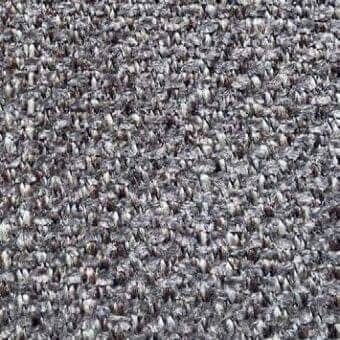 Presotto Lanzarote fabric (b) B LNZ622, gray woven textile with irregular, nubby texture and silver to charcoal tonal variations.
