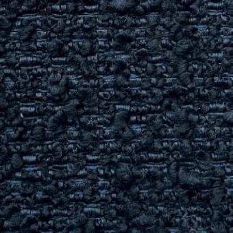 Presotto orsetto fabric, navy blue, dense nubby weave with heathered texture and plush looped surface for upholstery.