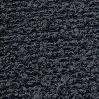 Charcoal gray looped pile fabric texture, dense woven orsetto (b ors18) from Presotto, featuring irregular, curled loops and a matte finish.