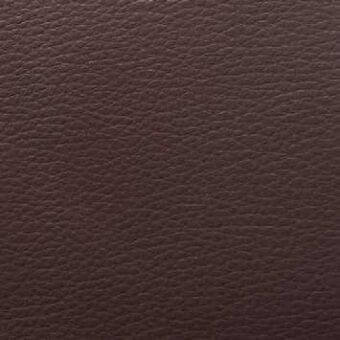 Dark brown leather-like fabric texture with a fine, pebbled grain and matte finish; Presotto “Time” collection, “F Time50” sample.