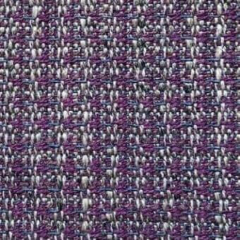 Presotto Allure Match fabric, purple woven texture with silver and indigo threads, dense irregular nubby weave pattern.