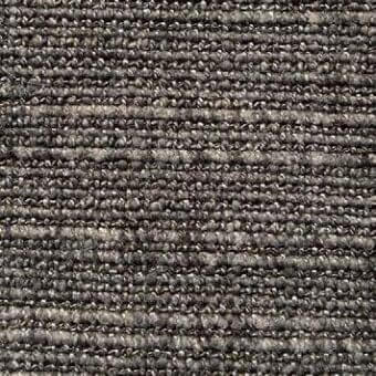 Presotto fabric sample, muted gray, tightly woven linear texture with horizontal ridges and a matte, heathered finish.