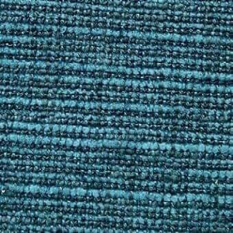 Teal Presotto Carrera fabric sample (G CRA12) with horizontal ribbing, a matte finish, and subtle gray undertones; dense woven texture.