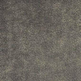 Presotto fabric sample, charcoal gray woven textile, granular texture with golden yellow speckles and subtle vertical ribbing.