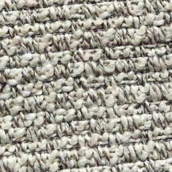 Presotto Tavolara fabric, light beige woven textile, horizontal linear pattern with gray threads, nubby matte texture.